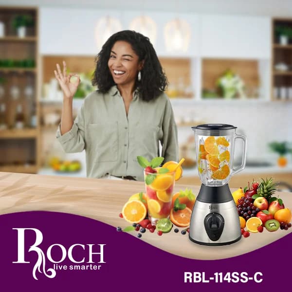 Mélangeur ROCH gris avec bol en verre